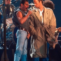 Freddie with Christopher Lambert 1986