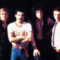 Queen on the set of the 'Play The Game' promotional video. Photo by Chris Hopper
